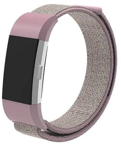 Strap-it Nylonarmband Rosa - Passend für Fitbit Charge 2 - Armband für Smartwatch - Ersatzarmband