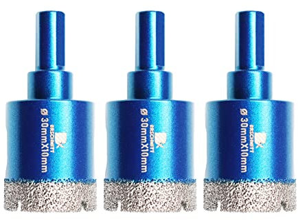 Forets Carrelage Diamant - BRSCHNITT pour porcelaine,céramique, granit, marbre quartz & autres 3 Pièces 30mm.