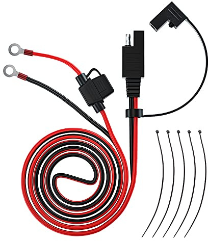Tiardey SAE Connector 4.59FT 12V Terminal SAE to O Connecters Extension Cord Cable Connector SAE Battery Terminals