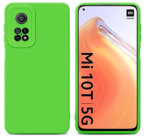 Cadorabo Hülle kompatibel mit Xiaomi Mi 10T Mi 10T PRO Schutzhülle TPU Silikon Case Liquid Design mit Kameraschutz Slim Kratzfest Gummi mit Rundumschutz Case Hülle für Xiaomi Mi 10T Mi 10T PRO in Grün