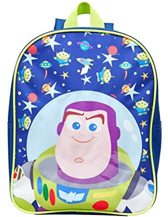 Kinder-Rucksack mit Disney-Motiv Toy Story Buzz Lightyear – Kindertasche – 24 cm (B) x 30 cm (H) x 10 cm (T) – 100 % Polyester – verstellbare, gepolsterte Schultergurte – Offizielles