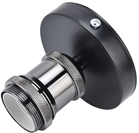 YWBL-WH Douille Vintage E27/E26 Base Douille Lampe Plafonnier Accessoires Cuisine Chambre Salon 100-240V Électrique Peau Noire