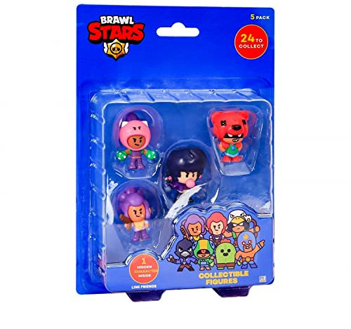 Brawl Stars P.M.I Collectible Figures - 5 Pack -including 1 rare hidden character (S1) (Random) (BRW2040)