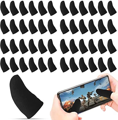 NTGRTY 48 PCS PUBG Mobile Phone Game Sleeve Finger,Anti-Transpiration Respirant Finger,Mobile Gaming Finger Sleeves Respirants à Haute Sensibilité pour Les Doigts et Les Pouces