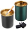 MENFENG Stainless steel Ashtray，Windproof, Cigarette Ashtray for Indoor or Outdoor Use，Outdoor ashtrays for patio，Ash Holder for Smokers,Desktop Smoking Ash Tray for Home Office Decoration (Green)