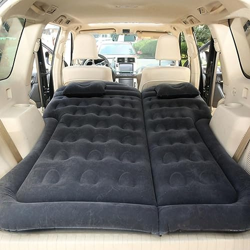 MAUWEY Für Jeep Grand Cherokee 2011-2023 Auto Matratze,Tragbar Luftmatratze Aufblasbares Bett Auto Reise,Auto Schlafbett Pad Couch Outdoor Matte,A/Black
