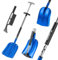 KADAX Kit Invernale Auto 3-in-1: Pala da Neve Pieghevole in Alluminio, Raschietto per Ghiaccio e Spazzola Multiuso, Soluzione Completa per l’Inverno (Blu)
