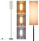 Lithomy LED-Stehlampe, dimmbare Wohnzimmer-Stehlampe, 3 Farbtemperatur-Stehlampe, Leselampe mit Leinenschirm und Fußschalter