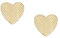 Fossil Women's Harlow Linear Texture Heart Gold-Tone Stainless Steel Stud Earrings, JF04654710