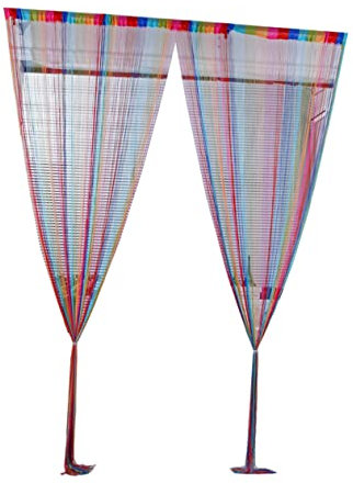 WOFASHPURET Schnur Gardinen und Gardinen Spitze Fensterscheibe deko fadengardine Türvorhänge Türvorhang Fenstervorhänge Boho-Vorhänge Fadenvorhänge Vorhänge für Schlafzimmer Hochzeit Teiler