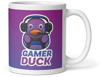 DV DESIGN 1 x Rubber Ducks Print Mug - Gamer Boys Pattern Toys Kids Bath Duckies Cute Duck Funny Novelty Animal Home Drinks Mugs Cup Kitchen #81571