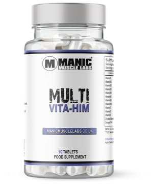 Manic Muscle Labs Multi Vita-Him Multivitamin Nahrungsergänzungsmittel für Männer, Essentielle Nährstoffe, 90 Tabs