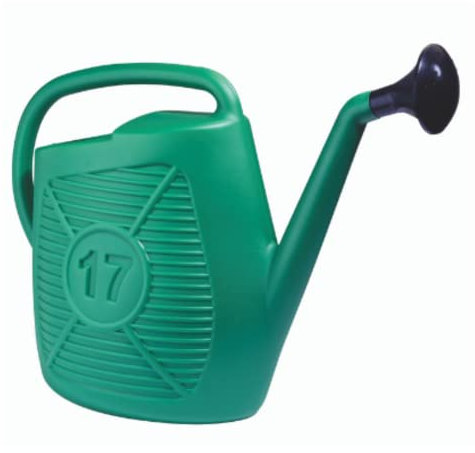 Ecoplast Regadera de 17 litros, regadera de jardín de plástico, Verde, 56,5 x 22,5 x 43 cm
