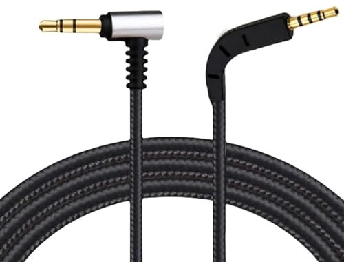 Haoyull Cable jack de 3,5 mm a 2,5 mm para auriculares Bowers P7, accesorios de repuesto negro