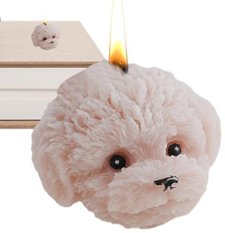 Dtaigou Animal-Shaped Candles, Dog Scented Candle, Cute Dog Soy Wax Decorative Candle, Decorative Candle Made of Soy Wax with Fragrance, Animal Puppy Candles for Meditation,