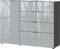 Germania Sideboard 3697-587 GW-Oakland, in Graphit/Silbergrau, mit Glasauflage, 134 x 102 x 42 cm (BxHxT)