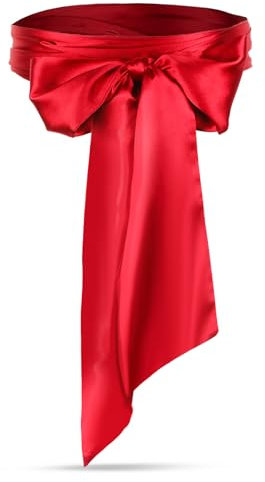 Rot Satingürtel für Damen Lange Damenkleider Satin Schärpe 250 cm lang 10 cm breit Seiden Taillengürtel für Hochzeit Partys Besondere Anlässe Kostümzubehör