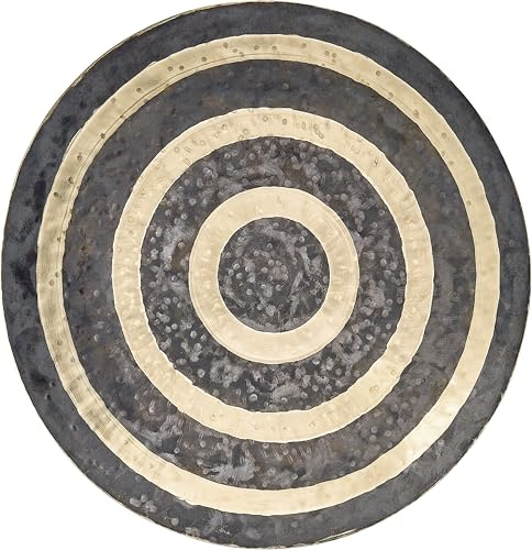 Sonic Energy 18 Wind Gong Kun (WGK18) | 45x45x1,3 cm, 2 kg, traditionell in China gefertigt, Kun Symbol, inkl. Schlägel, Bronzelegierung