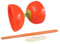 EHJRE Diabolo Chinois Ensemble Diabolo Balle Jouet Multifonction Triple Roulement Diabolo Chinois Diabolo Jouet Ensemble pour Enfants âgés, Rouge