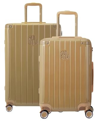 GYL Intemporelle Set de 2 Valises – Petit + Grande Valise Rigide Légère en 100% Polycarbonate avec Serrure TSA, roulettes Pivotantes et Poignée Ergonomique – Champagne