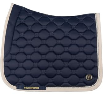 PS of Sweden 2025 Vintage Monogramm Dressur Sattel Pad 1110-120 - 591 - Navy