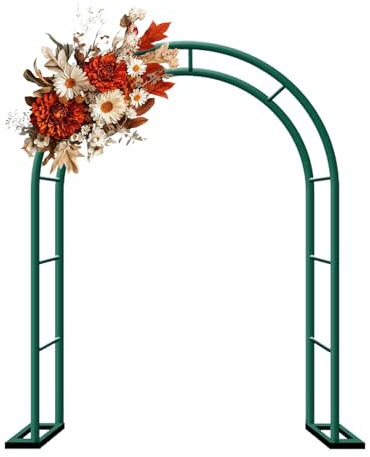 Generisch Rosenbogen Rankhilfe Gartenbogen aus Metall Stabil Torbogen Rankhilfe für Kletterpflanzen 80 140 180 200 240 280 300 350cm(Green,W200 X H230cm)