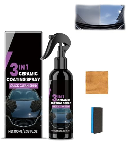 3-In-1 Nano Ceramic Coating Spray – High Protection Car Polish & Scratch Repair, Hydrophobic Wax for Cars & Motorcycles, High Protection Nano Ceramic Paint Fast-Acting Spray (1)
