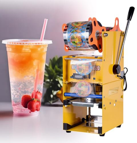 XCSCUK Cup Sealing Machine, Bubble Tea Cup Sealing Machine, Milk Tea Sealer Machine,For Bubble Bobas Milk Tea Cup Sealer