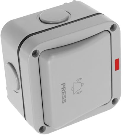 TOPPERFUN Botón Estanco Exterior Para Puertas De Garaje Interruptor De Pared Abridor De Portón Pulsador Resistente Lluvia