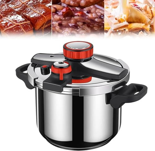 Olla de alta presión con características de seguridad, ajustes de presión ajustables, compatible con múltiples tipos de estufas
