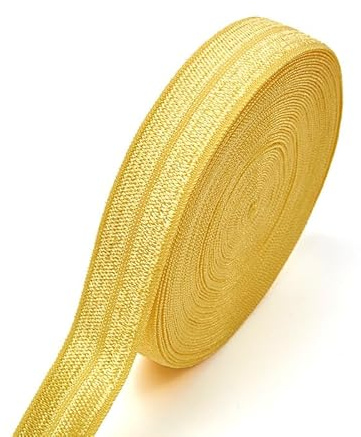 WANYI Gummiband 1,5CM Breit Gummibänder Nähen Borten und Bänder zum Nähen Meterware Elastisches Band Einfassband für DIY Handwerk Kleidung Unterwäsche(Gelb)