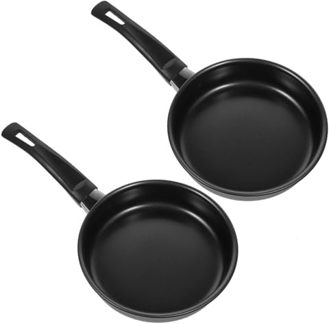 TOYANDONA 2 pezzi Padellino Antiaderente da Mini Padelle per Uova e Frittata per Cucina Induzione per Pancake e Steak in Casa e Ristorante