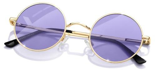 KANASTAL Occhiali da Sole Viola Rotondi Uomo Donna Polarizzati UV400