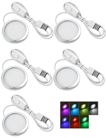 5 Stück LED Lampen Kit 3D-Drucker für LED Lamp Kit 001 mit 1M Typ-A 7-RGB-Farben Einstellbar für DIY X1C/P1P/P1S/X1/X1E/H2D 001 3D-Gedruckter Schreibtischlampenfuß