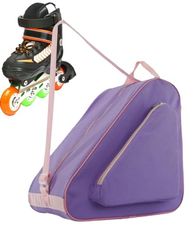 Eislauftasche – strapazierfähiger Stoffbeutel, Board-Organizer, Werkzeug-Organizer mit Rollen, verstellbarer wasserdichter Schultergurt, Tragegriff oben, Fächer mit Schnalle,