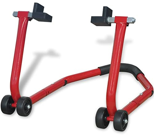 vidaXL Motorcycle Rear Paddock Stand Red
