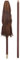 Parasol Feuille De Cocotier Marron 150X150X270Cm