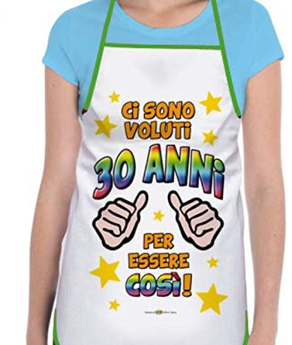 GREMBIULE 30 ANNI Gadget stampato idea regalo festa 30° COMPLEANNO