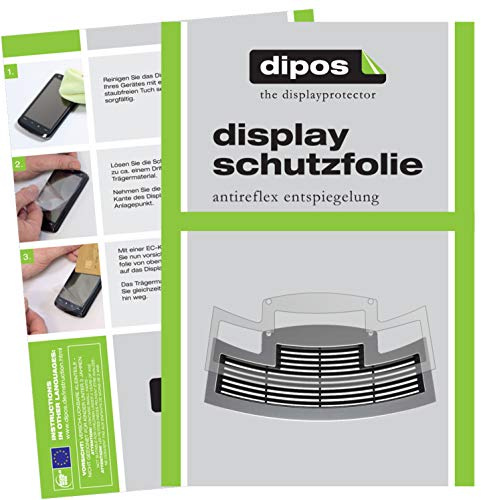 dipos 2x Displayschutzfolie matt für Jura E80 ab 2015 Tropfblech | Antireflex, entspiegelnd, passt perfekt, Ultra-Dünn, kratzfest, blasenfrei, Fingerprint-kompatibel, selbstklebend