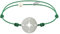 LES POULETTES BIJOUX - Bracelet Lien Médaille Argent 925 Ronde Rose des Vents - Vert
