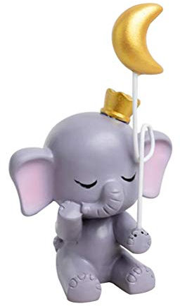 Healifty Harz Kuchen Figur niedlichen Elefanten Kuchen Dekoration Ornament mond Statue Ornament 1st
