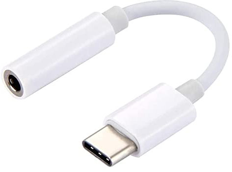 MMOBIEL Adaptador Auricular USB C Audio Jack 3.5 Compatible con Samsung Galaxy S25+/S25 Ultra/S24+/S24 Ultra/S23+/S23 Ultra/S22+/S22 Ultra/S21+/S21 Ultra/S20+/S20, Huawei, Xiaomi, Google Pixel(Blanco)