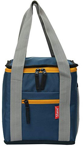 Sfane Insulated Lunch Bags Tiffin Bags Navy Blue 9.50 inches Easy Wash, Smooth Zipper & Lightweight Lunch Bag Tiffin Bag (Navy Blue)(1Qty).