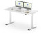 FLEXISPOT EG1 Standing Desk 120 x 80 x (73-123 cm) Electric Height Adjustable 2-Tier Electric Desk with Single Motor, Home Office, 2 Button Panel (White Frame+White Tray)