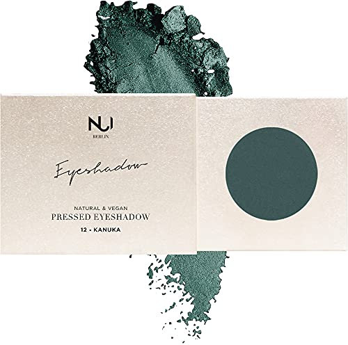 NUI Cosmetics Naturkosmetik vegan natürlich glutenfrei Make Up- Natural Pressed Eyeshadow 12 KANUKA, matter Lidschatten im Farbton Dunkelgrün