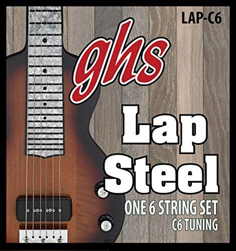 GHS Strings Electric Lap Steel String Set (LAP-C6), Nickel-Plated Steel - C6 Tuning, 015-036