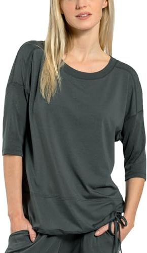 Magadi Yoga Shirt Sara Khaki aus Naturmaterial XS