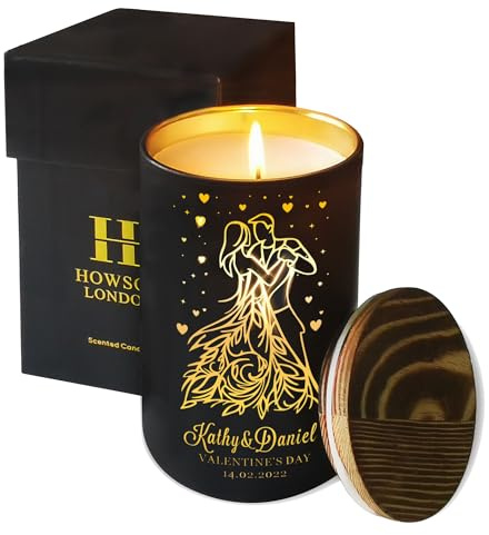 Scented Candles Personalised Candle Personalised Gifts Anniversary Candles Gifts for Women Men Relieves Stress Relaxation 3 Aromas