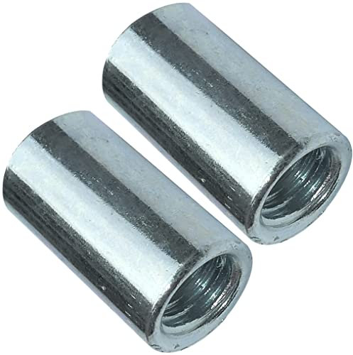 AERZETIX - C49630 - Set di 2 dadi manicotti di accoppiamento M8x20x11mm filettato - manicotto prolunga cilindrico tondo - in acciaio zincato