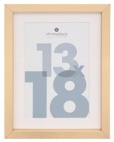 Atmosphera - Cadre photo Manu - doré - bois 13x18 cm